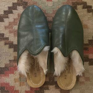 SABAH shearling baba forest green size 11